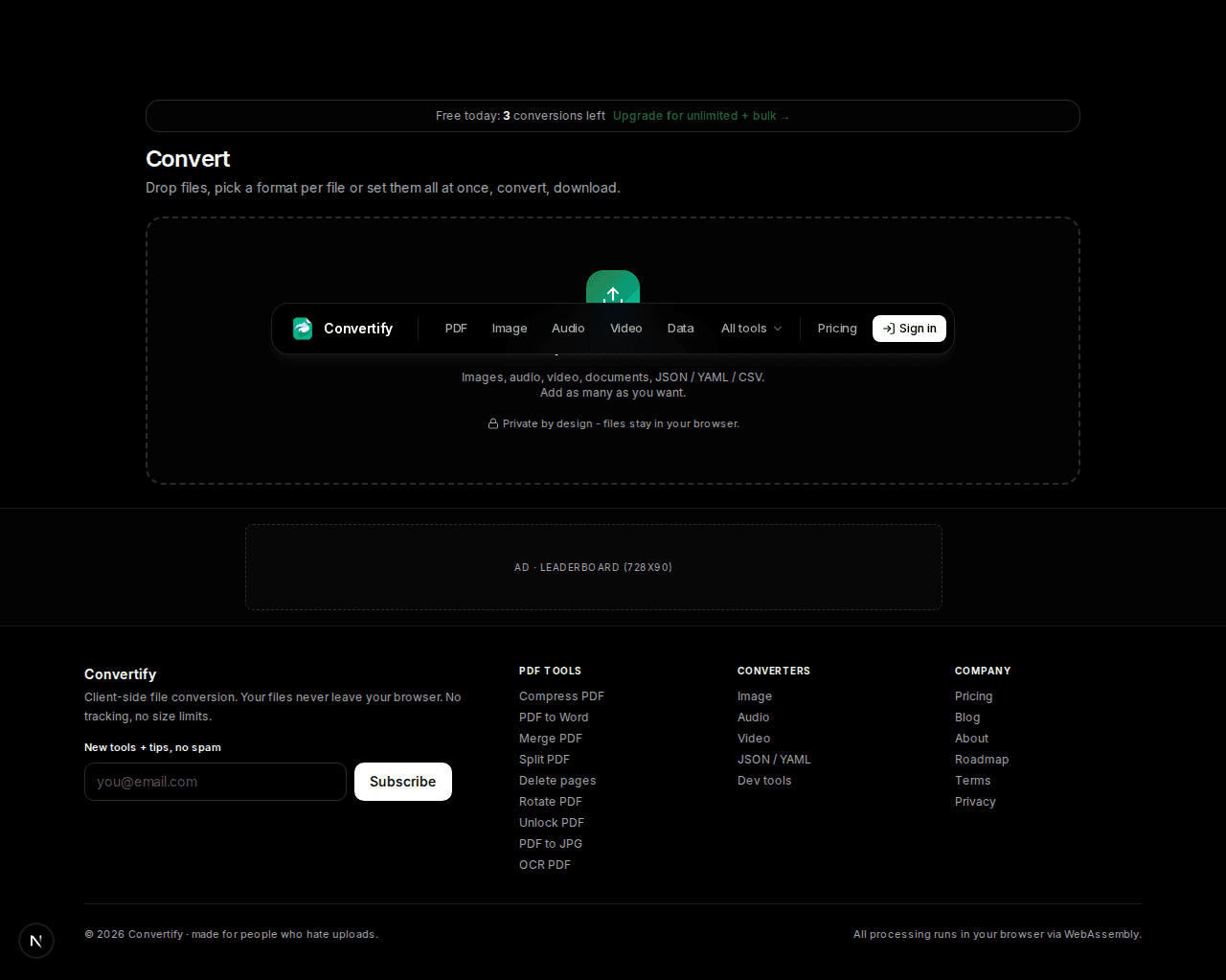 Batch convert in Convertify